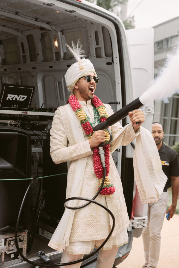 Groom's baraat entrance